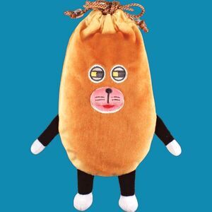 Pandorobou plush drawstring bag